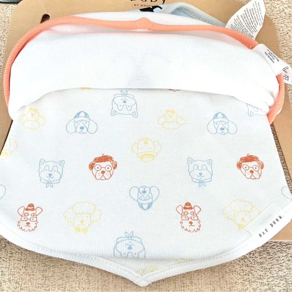 🆕Rae Dunn Set of 3 REALLY, THE DOG DID IT Baby Bandana Bibs - Picture 4 of 5